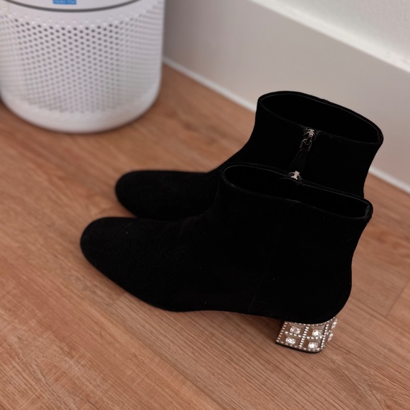 Miu Miu Suede Crystal Embellishments Boots Size 8 - Picture 9 of 12